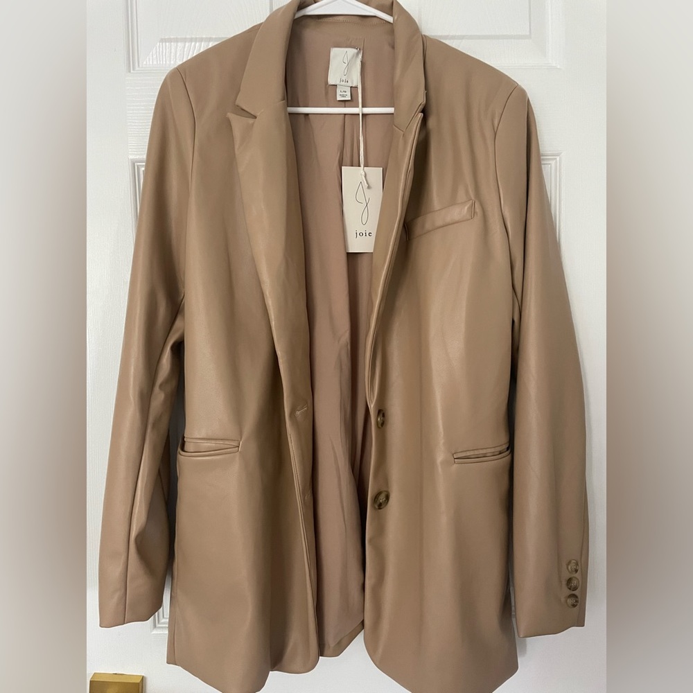 Joie vegan leather oversized blazer